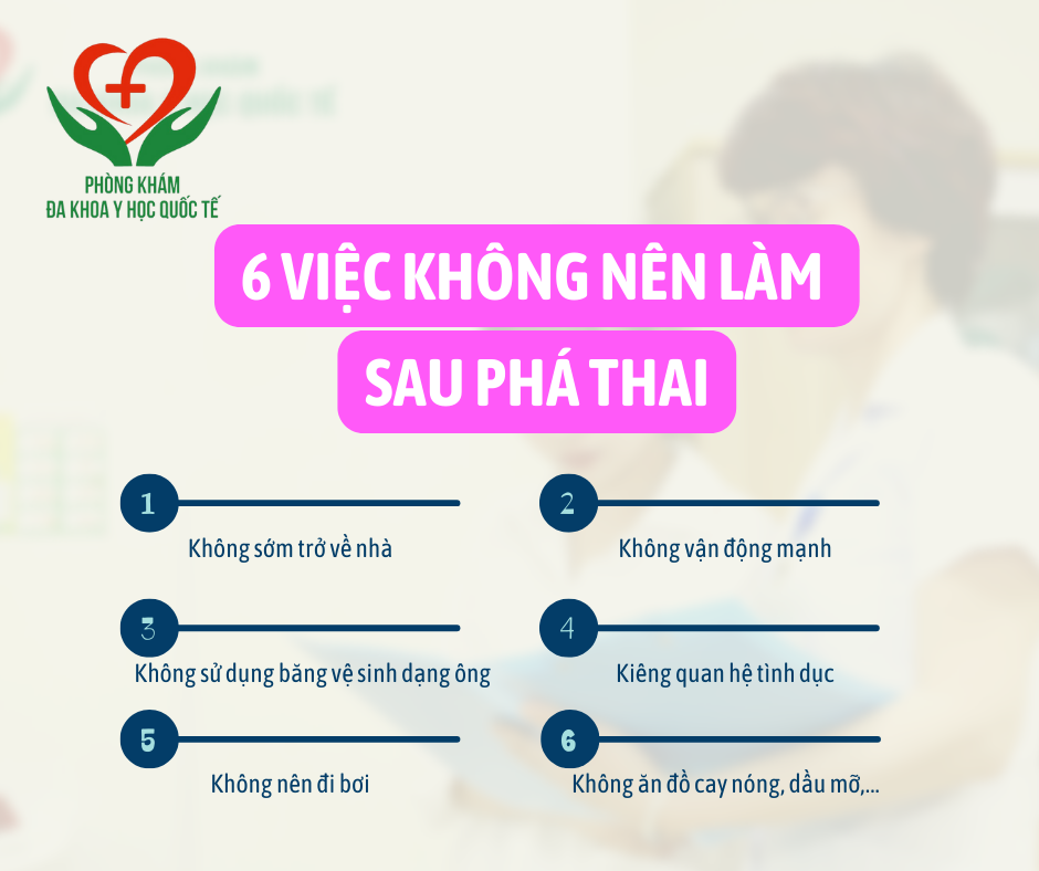 6 việc không nên làm sau phá thai