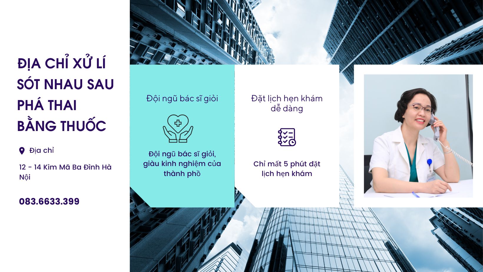 Địa chỉ xử lí sót nhau sau phá thai bằng thuốc