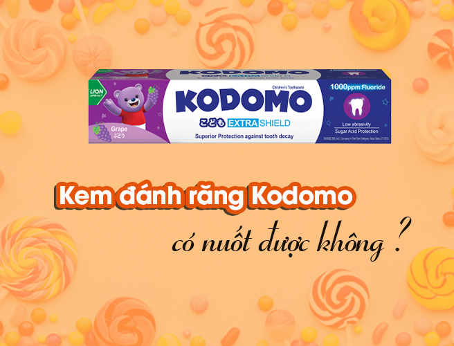 Kem đánh răng kodomo có nuốt được không?