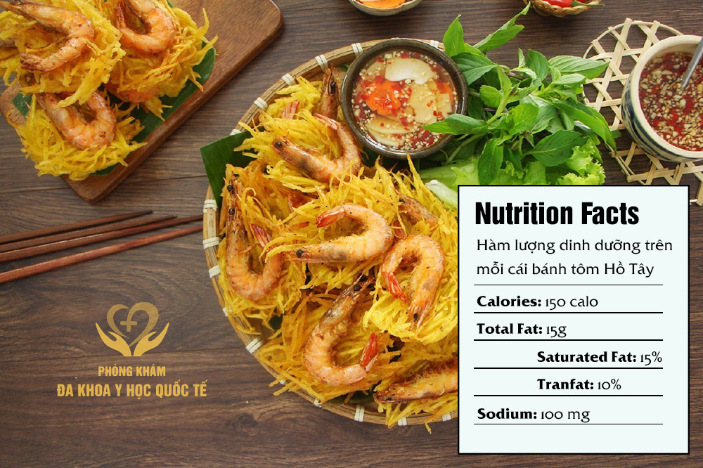 1 cái bánh tôm Hồ Tây bao nhiêu calo