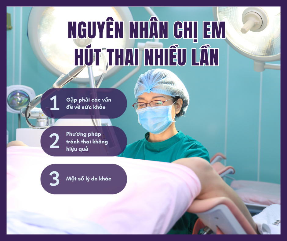 Nguyên nhân chị em hút thai nhiều lần