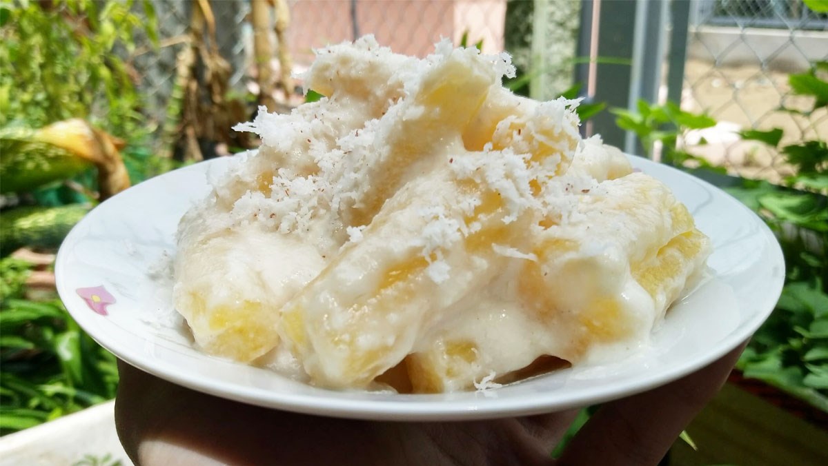 Cách ăn khoai mì hấp nước cốt dừa không mập